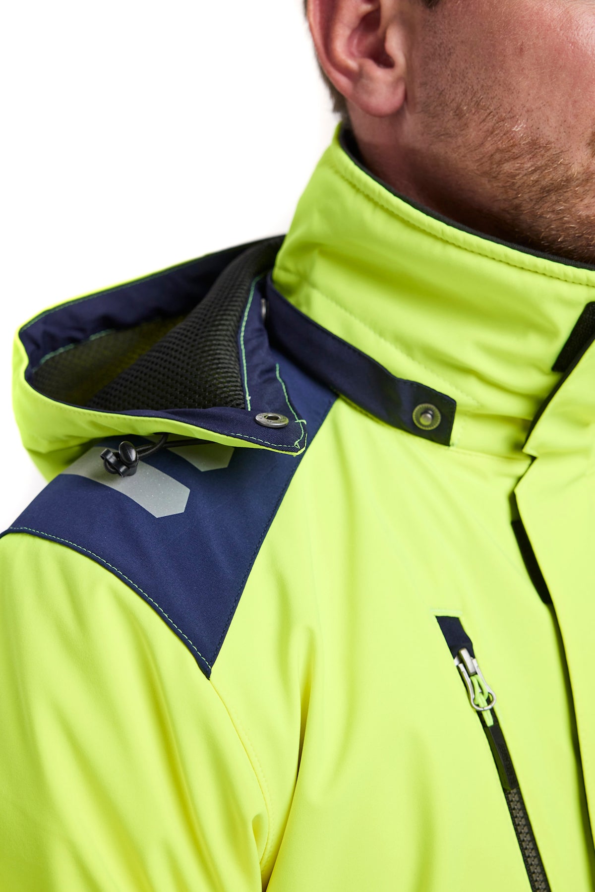 Blåkläder 4400 Blakläd Warnschutz Shoftshell Winterjacke – gelb/marine