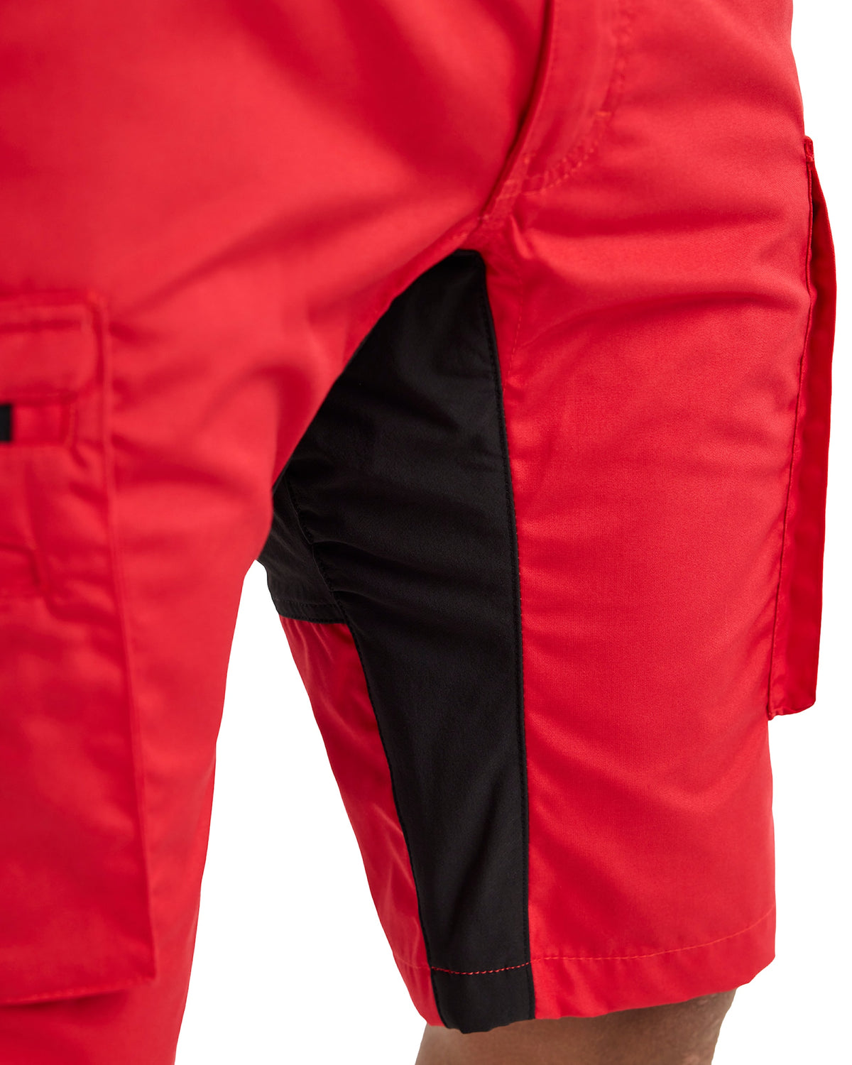 Blåkläder 1449 Service-Shorts Stretch – rot/schwarz