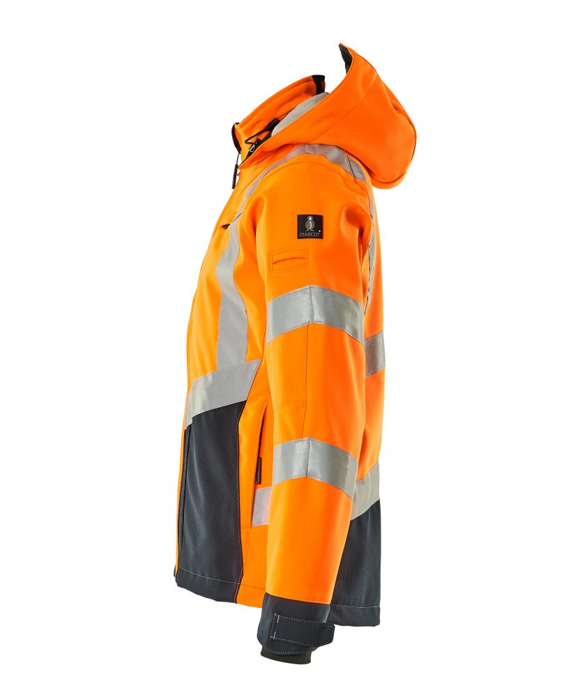 Mascot Blackpool zweifarbig WarnSoftshelljacke – orange/schwarzblau
