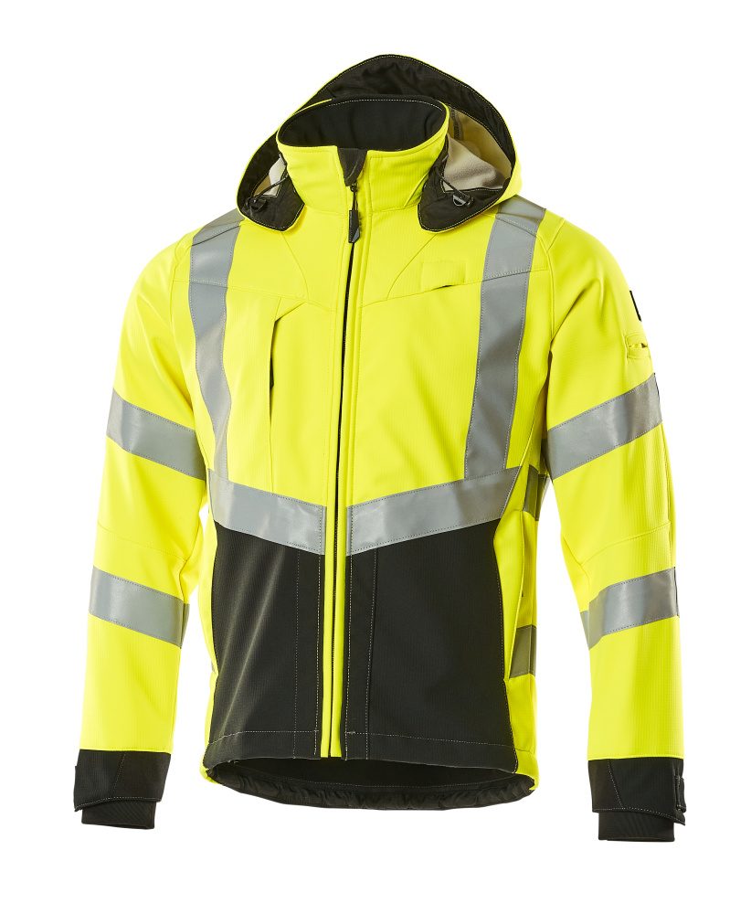 Mascot Blackpool zweifarbig WarnSoftshelljacke – gelb/schwarz