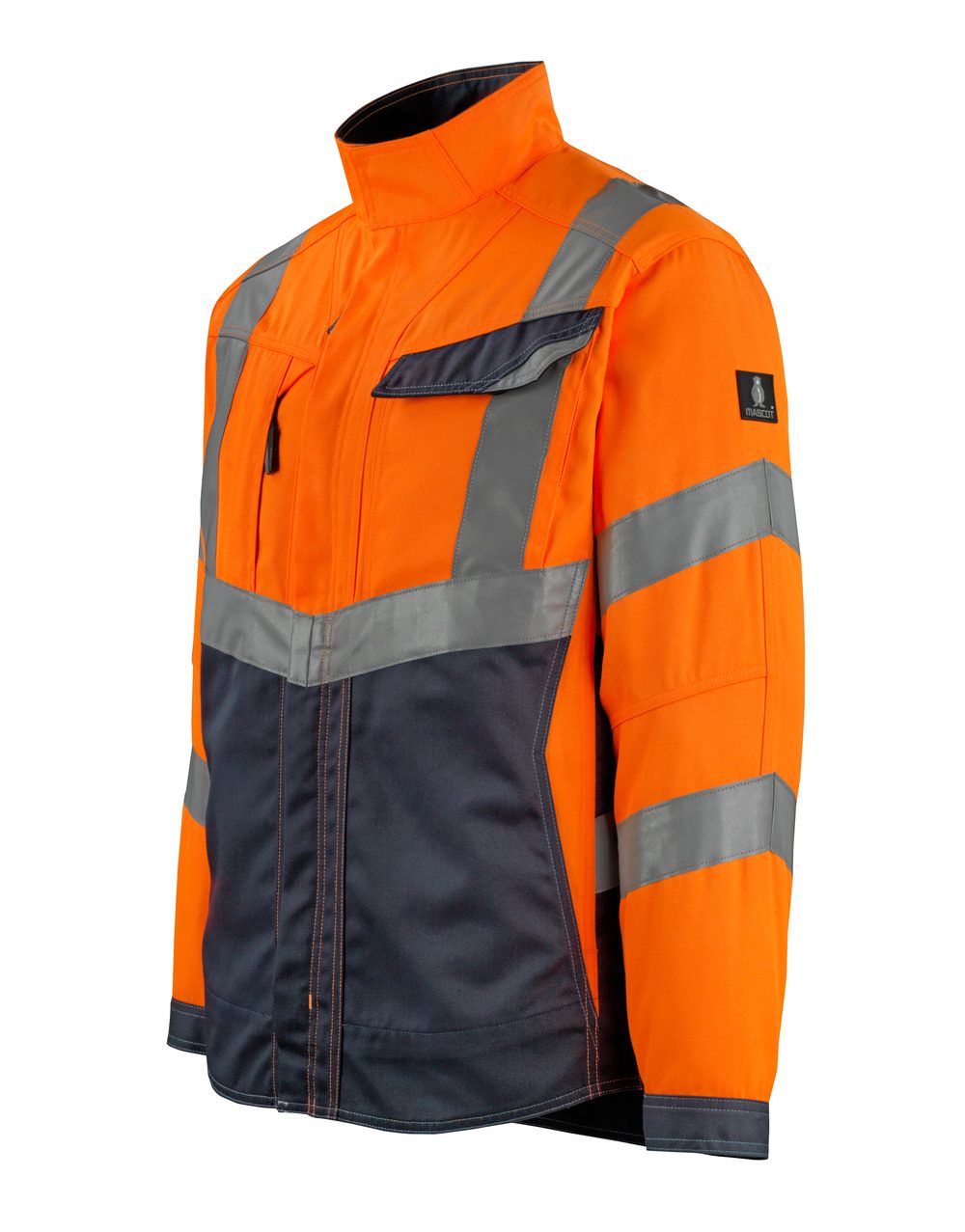 Mascot Oxford Safe Supreme Warnschutzjacke – orange/schwarzblau