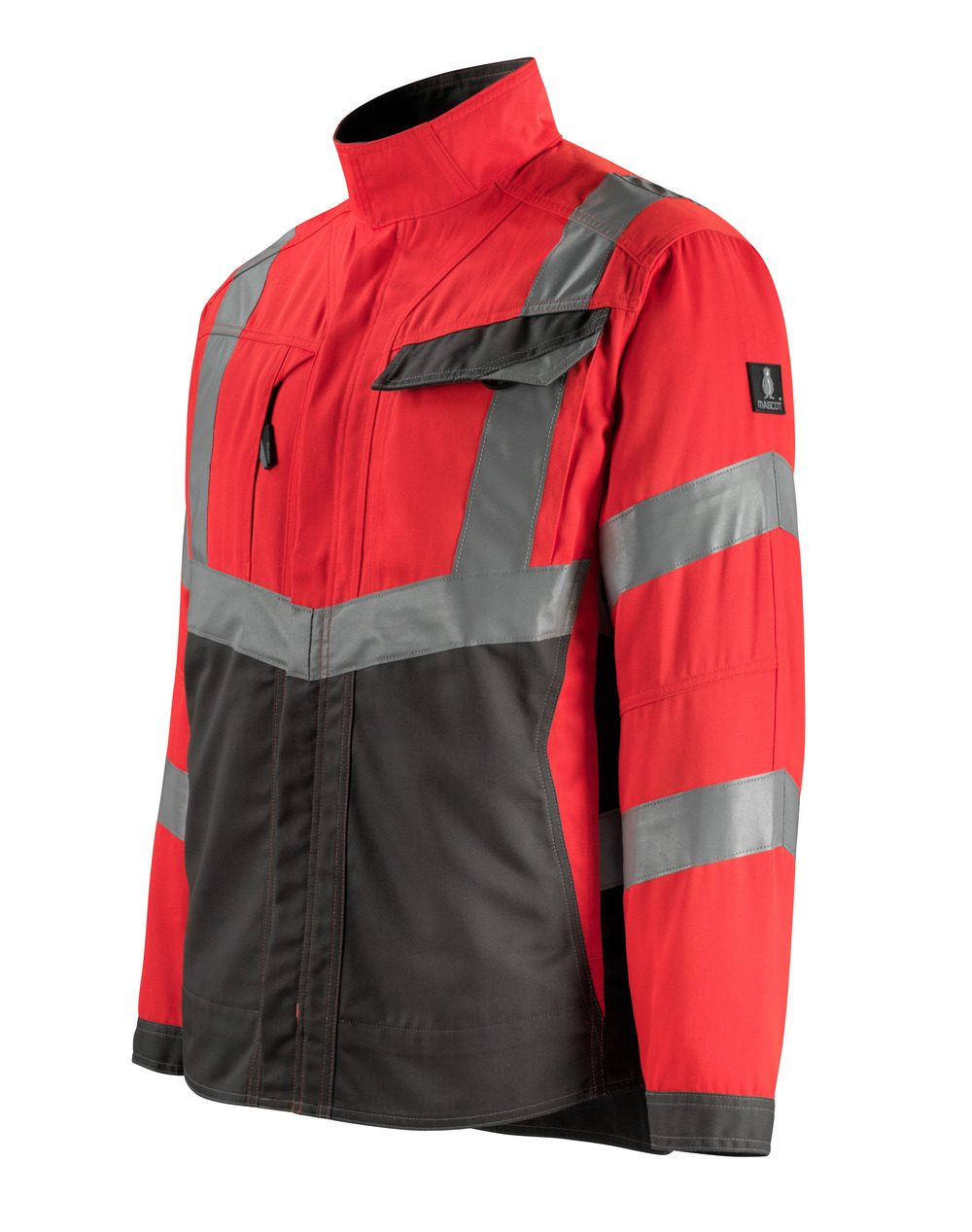 Mascot Oxford Safe Supreme Warnschutzjacke – rot/anthrazit