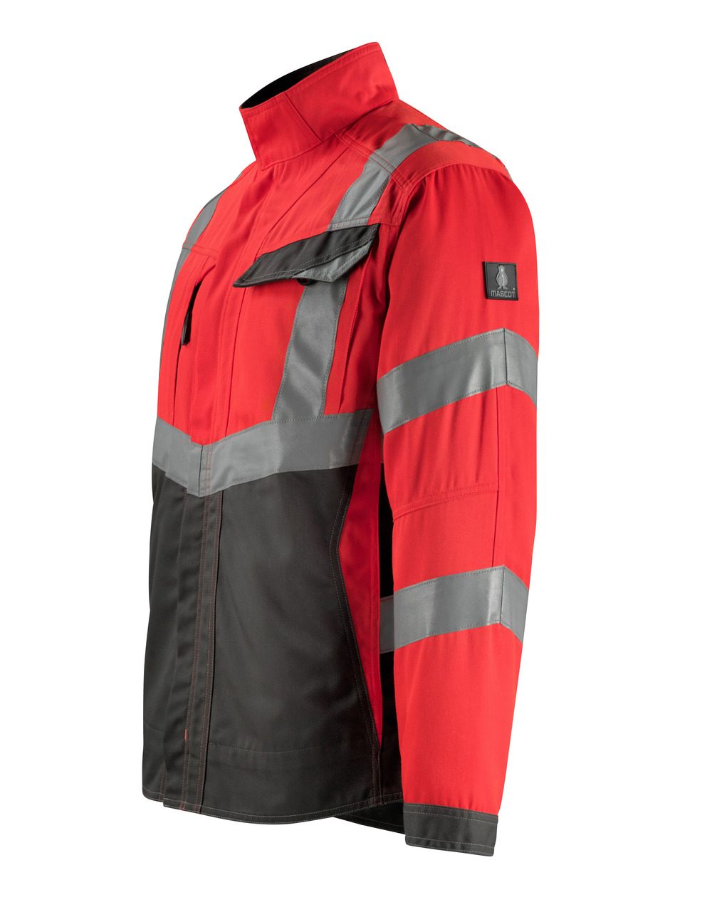 Mascot Oxford Safe Supreme Warnschutzjacke – rot/anthrazit