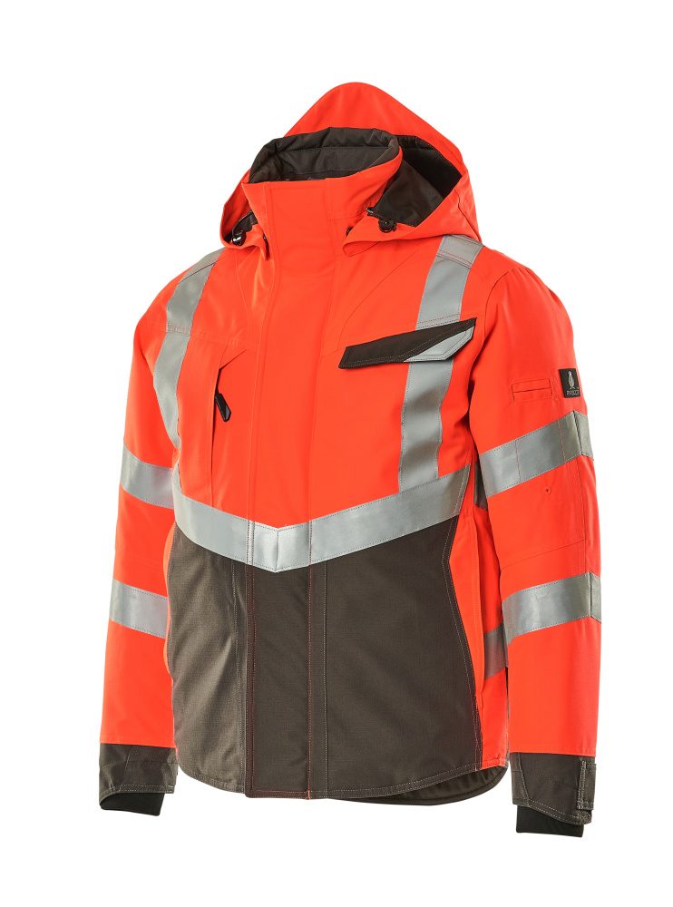 Mascot Hastings Safe Supreme zweif Warnwinterjacke – rot/anthrazit