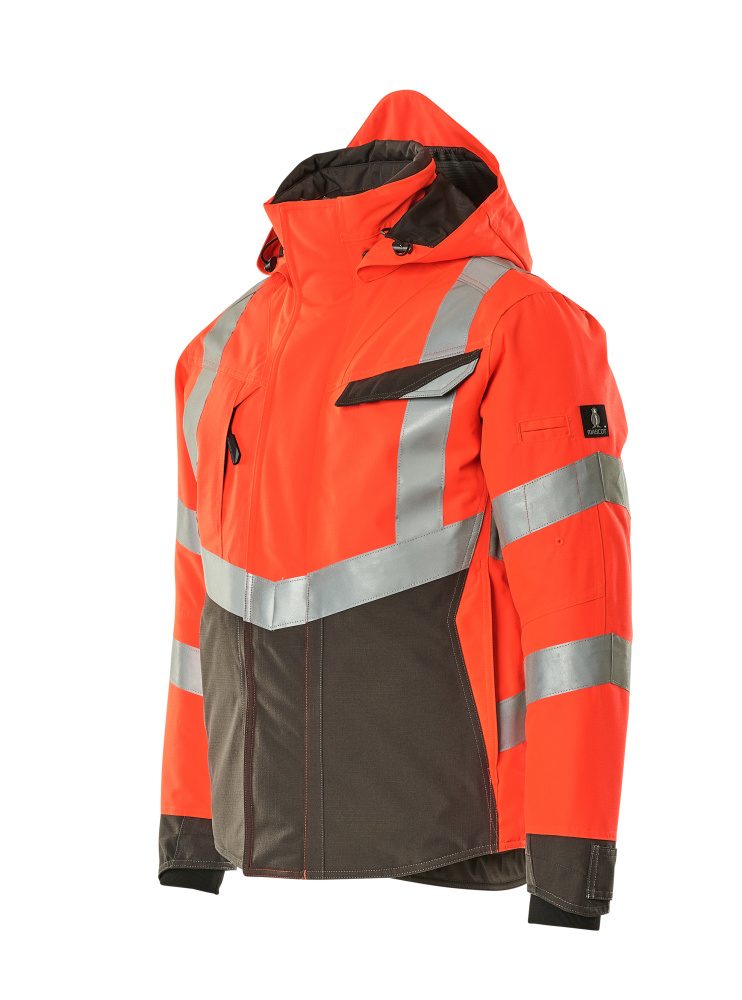 Mascot Hastings Safe Supreme zweif Warnwinterjacke – rot/anthrazit