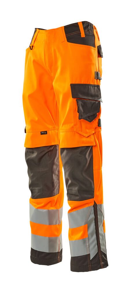 Mascot Kendal Safe Supreme Warnschutz-Hose – orange/dunkelanthrazit