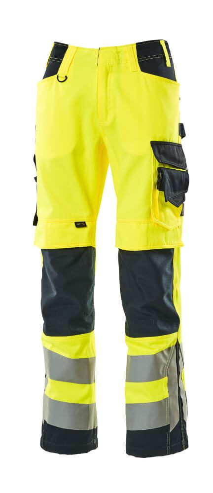 Mascot Kendal Safe Supreme Warnschutz-Hose – gelb/schwarzblau