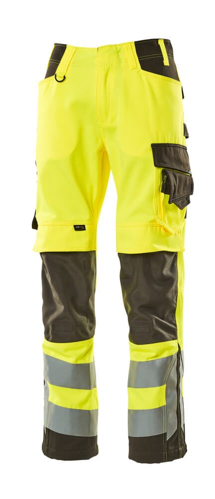 Mascot Kendal Safe Supreme Warnschutz-Hose – gelb/dunkelanthrazit