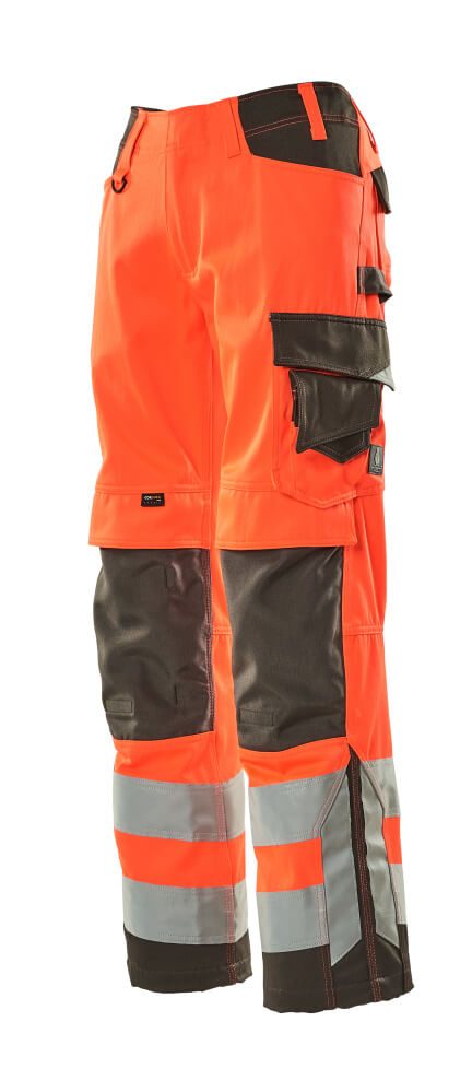 Mascot Kendal Safe Supreme Warnschutz-Hose – rot/dunkelanthrazit