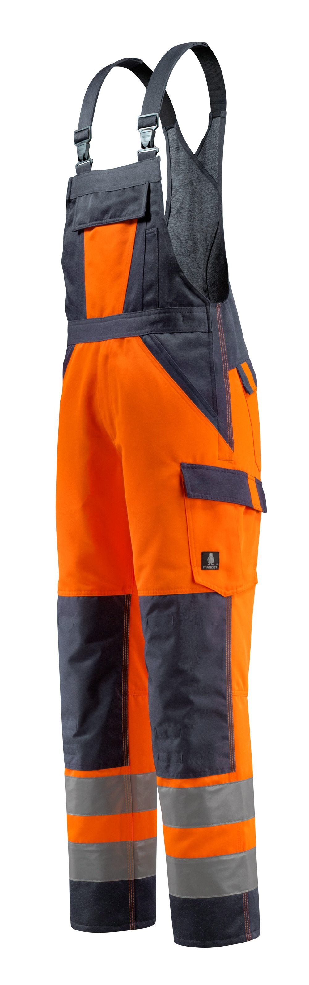 Mascot Gosford Safe Light Warnschutz Latzhose – orange/schwarzblau