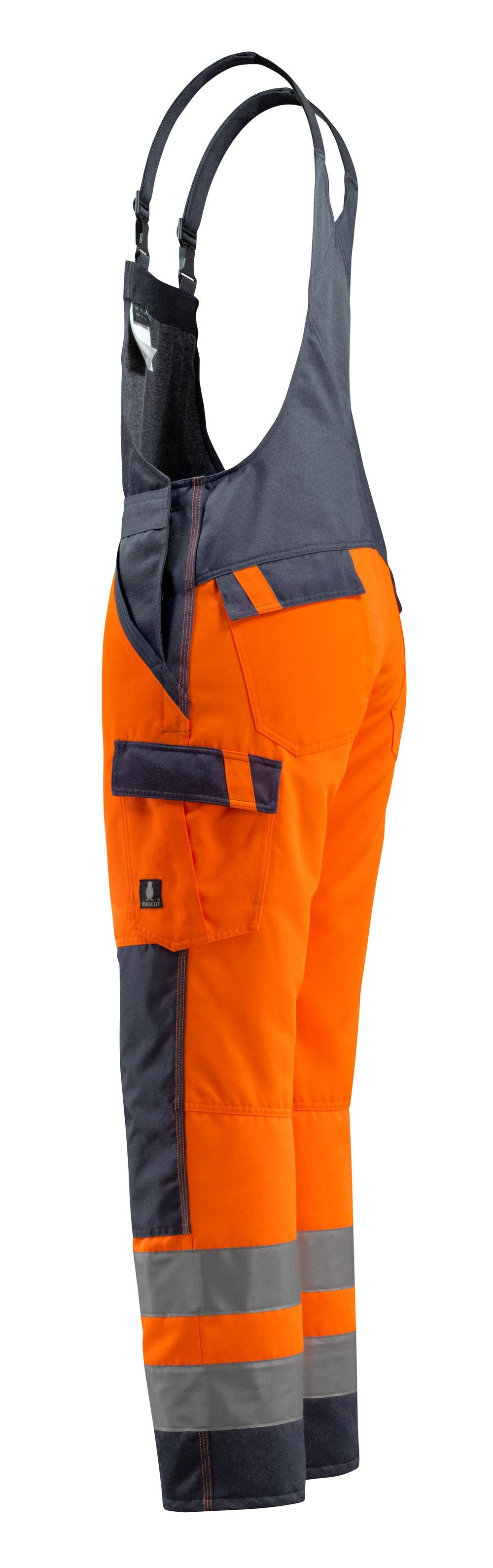 Mascot Gosford Safe Light Warnschutz Latzhose – orange/schwarzblau