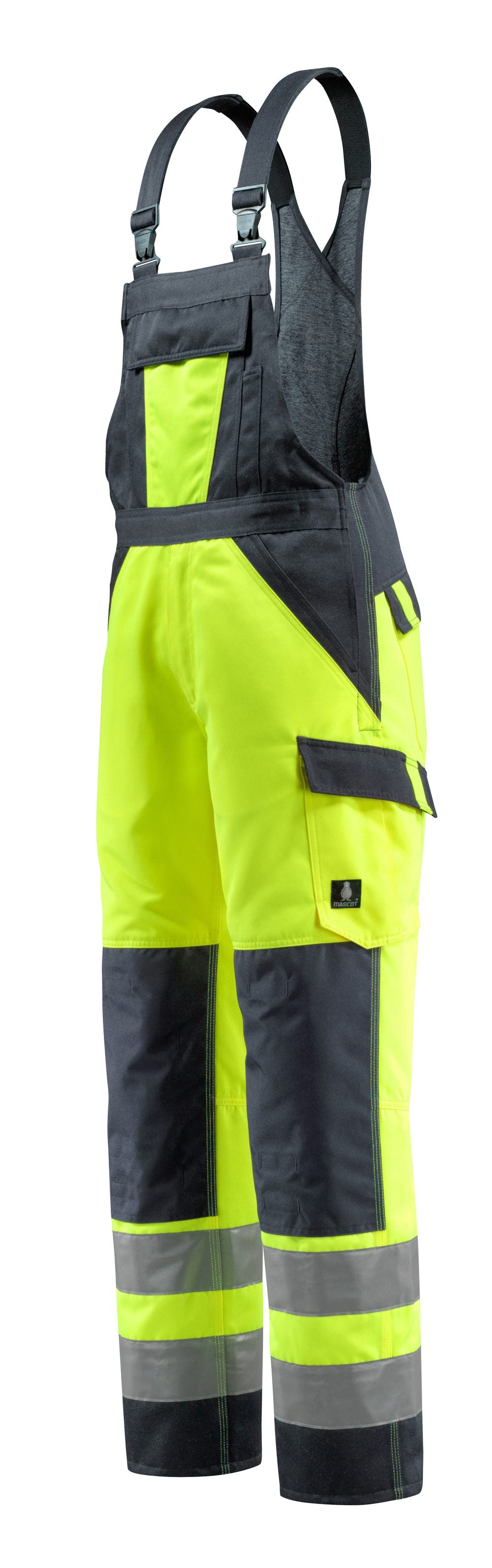 Mascot Gosford Safe Light Warnschutz Latzhose – gelb/schwarzblau