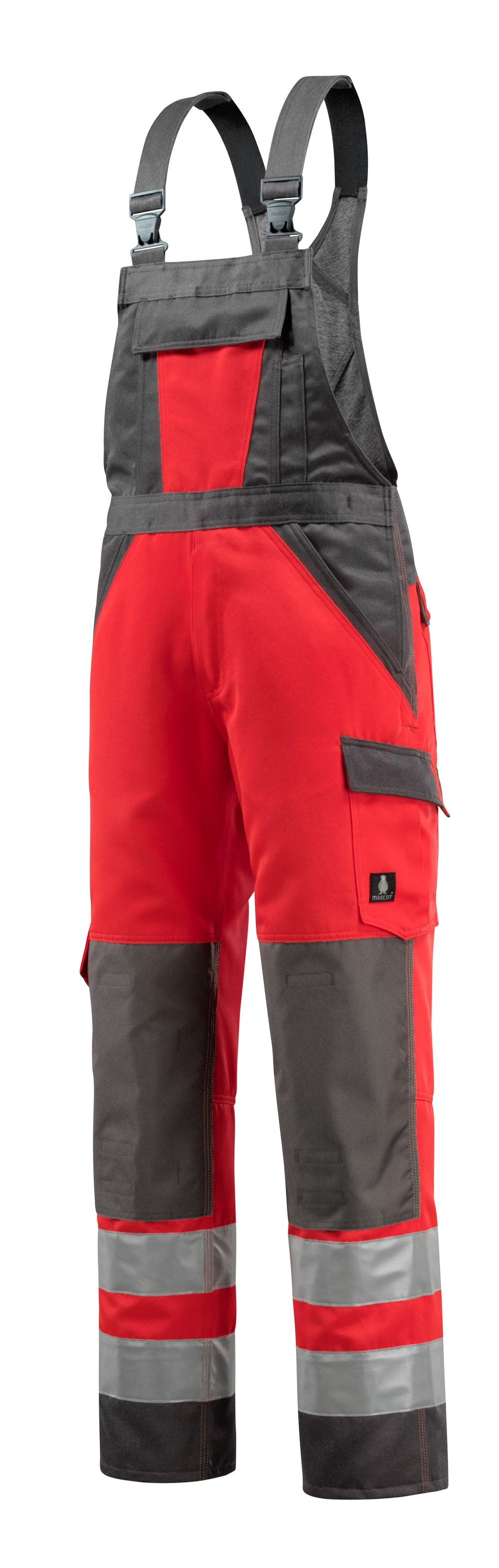 Mascot Gosford Safe Light Warnschutz Latzhose – rot/dunkelanthrazit