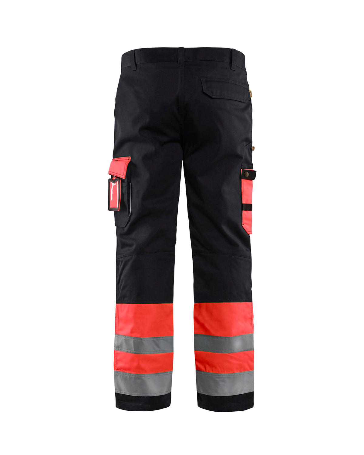 Blåkläder 1584 Warnschutz Bundhose HIGH-VIS – rot/schwarz