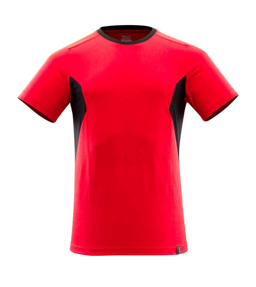 Mascot Accelerate 100% Baumwolle T-Shirt – verkehrsrot/schwarz