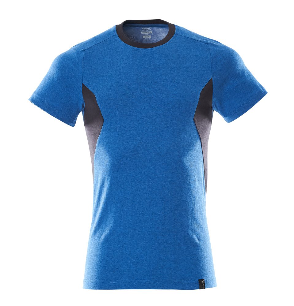 Mascot Accelerate 100% Baumwolle T-Shirt – azurblau/schwarzblau