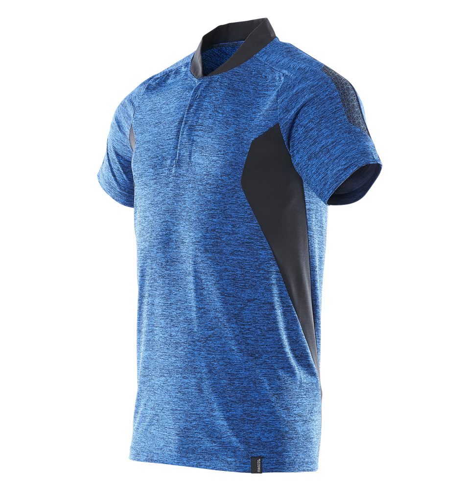 Mascot Accelerate Polo-Shirt mit Coolmax Pro – azurblau/schwarzblau