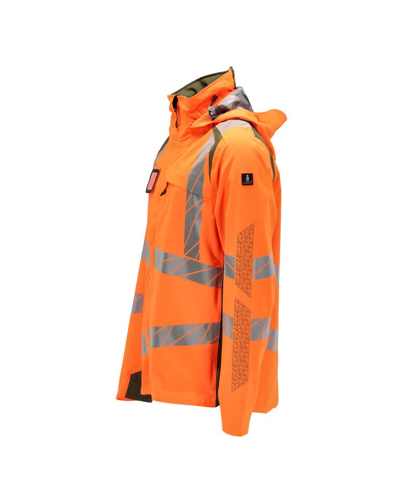 Mascot Accelerate Safe Warnschutz Regenjacke – orange/moosgrün
