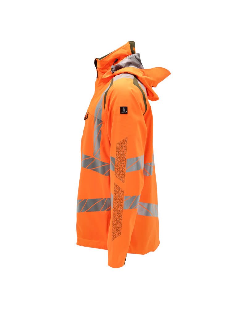 Mascot Accelerate Safe Warnschutz Regenjacke – orange/moosgrün