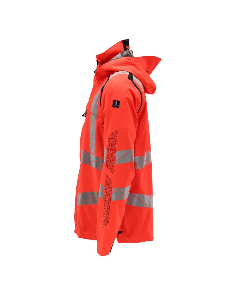 Mascot Accelerate Safe Warnschutz Regenjacke – rot/schwarzblau