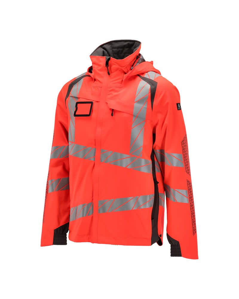 Mascot Accelerate Safe Warnschutz Regenjacke – rot/dunkelanthrazit