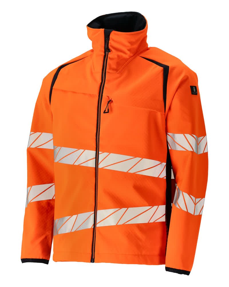 Mascot Accelerate Safe Warn-Softshelljacke – orange/schwarzblau