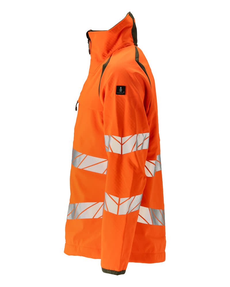 Mascot Accelerate Safe Warn-Softshelljacke – orange/moosgrün