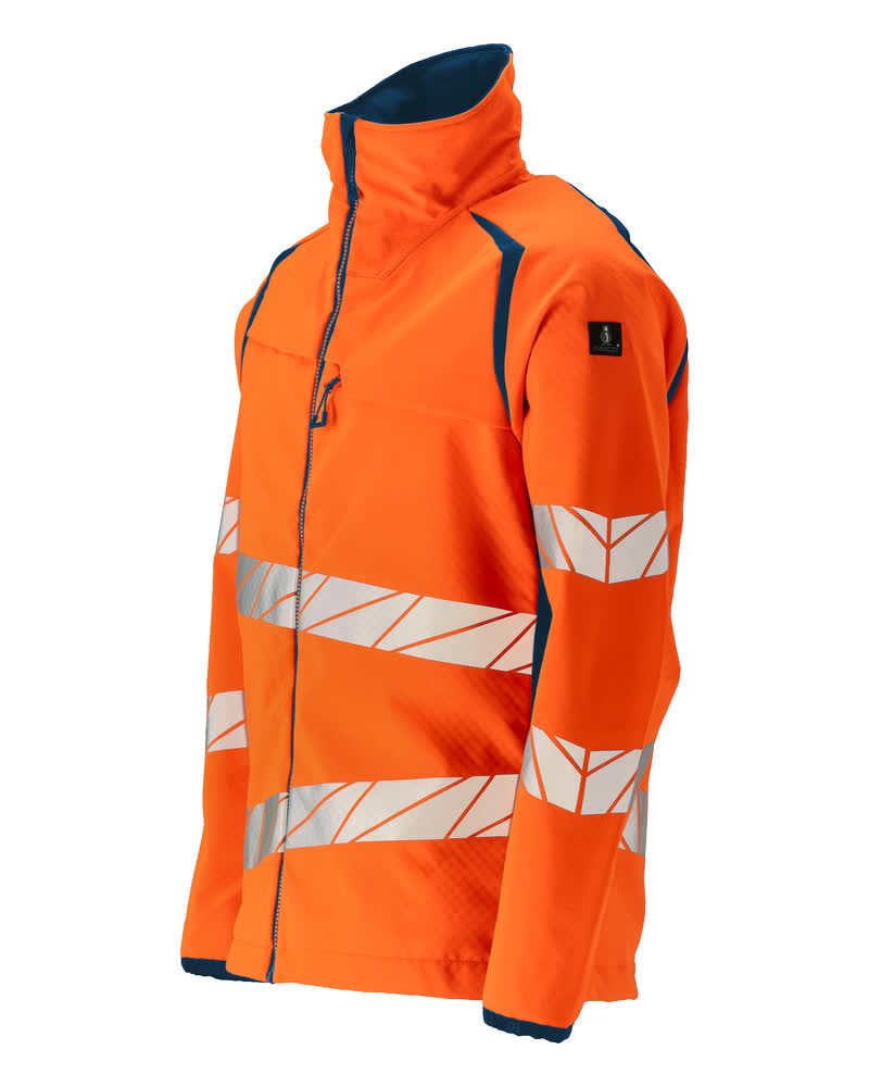 Mascot Accelerate Safe Warn-Softshelljacke – orange/dunkelpetroleum