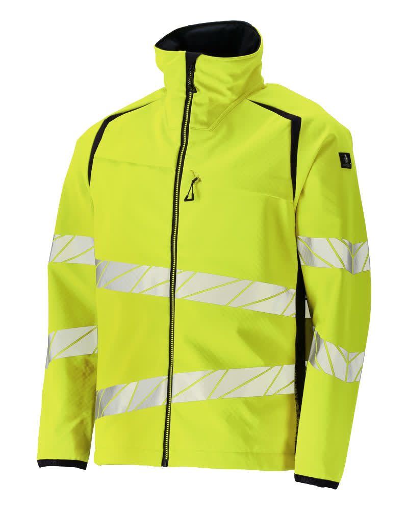 Mascot Accelerate Safe Warn-Softshelljacke – gelb/schwarzblau