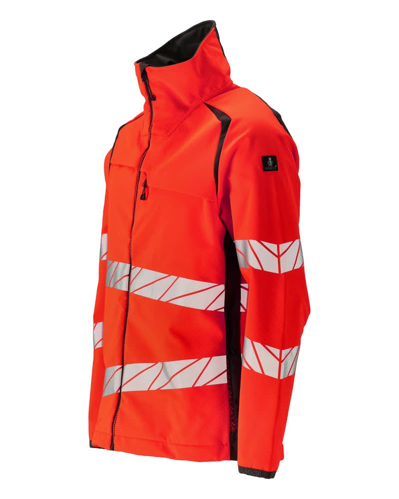 Mascot Accelerate Safe Warn-Softshelljacke – rot/dunkelanthrazit