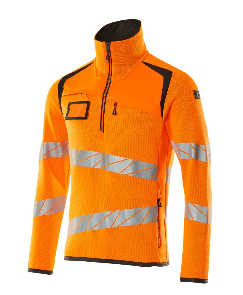 Mascot Accelerate Safe Warnschutz Strickpullover – orange/dunkelanthrazit
