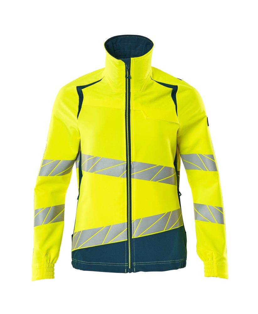 Mascot Damen Accelerate Safe Warn Stretchbundjacke – gelb/dunkelpetroleum