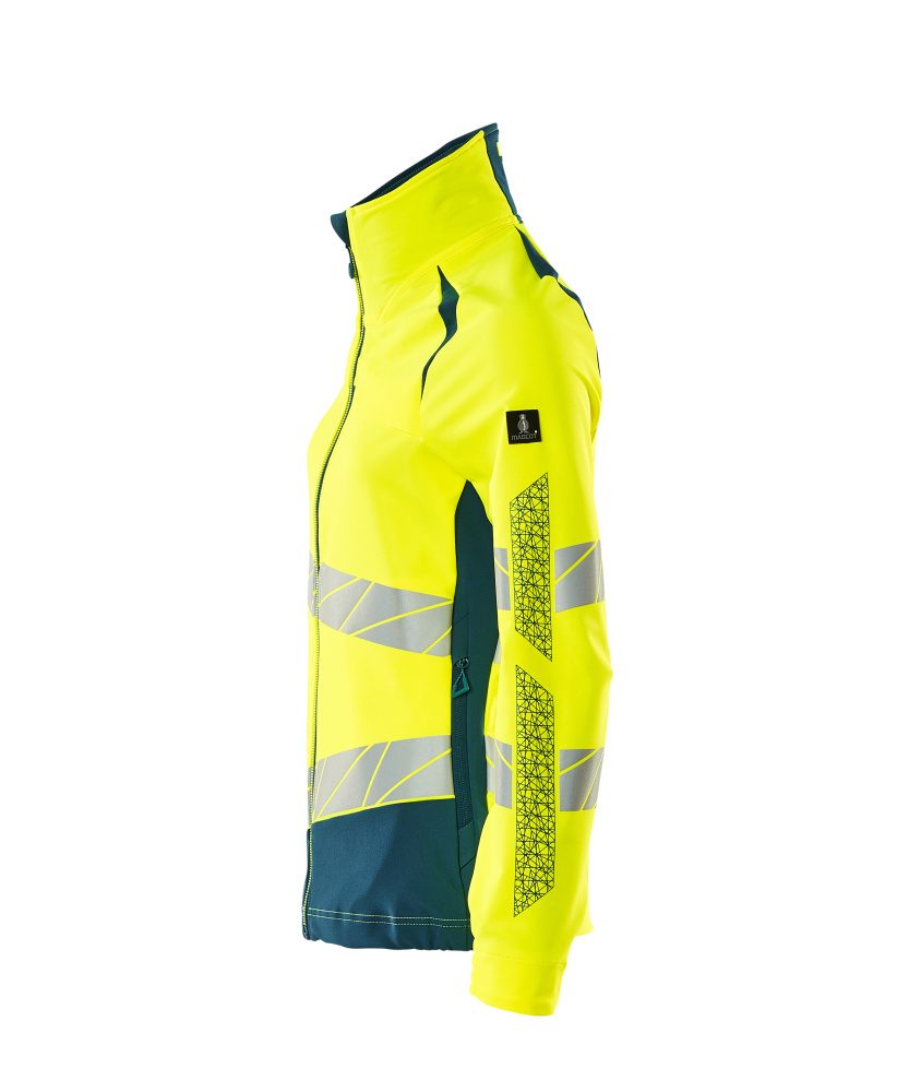 Mascot Damen Accelerate Safe Warn Stretchbundjacke – gelb/dunkelpetroleum