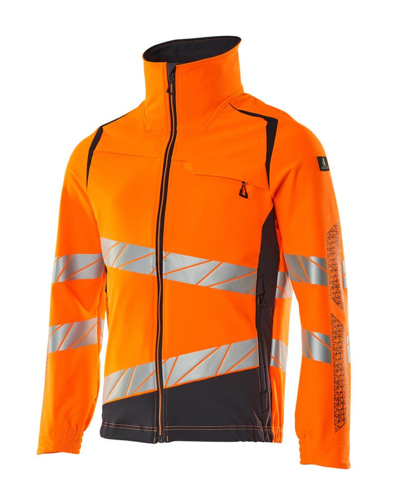Mascot 19009 Warnschutz Stretch-Bundjacke – orange/schwarzblau