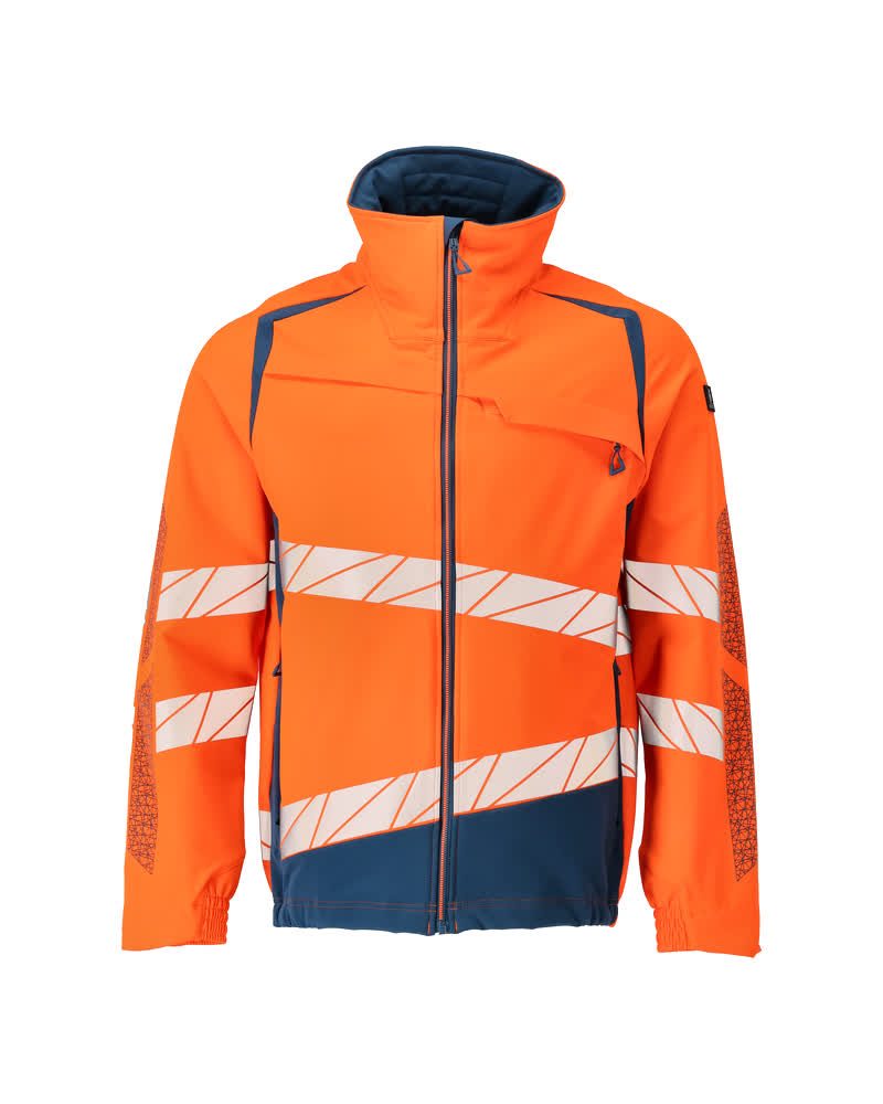 Mascot 19009 Warnschutz Stretch-Bundjacke – orange/dunkelpetroleum