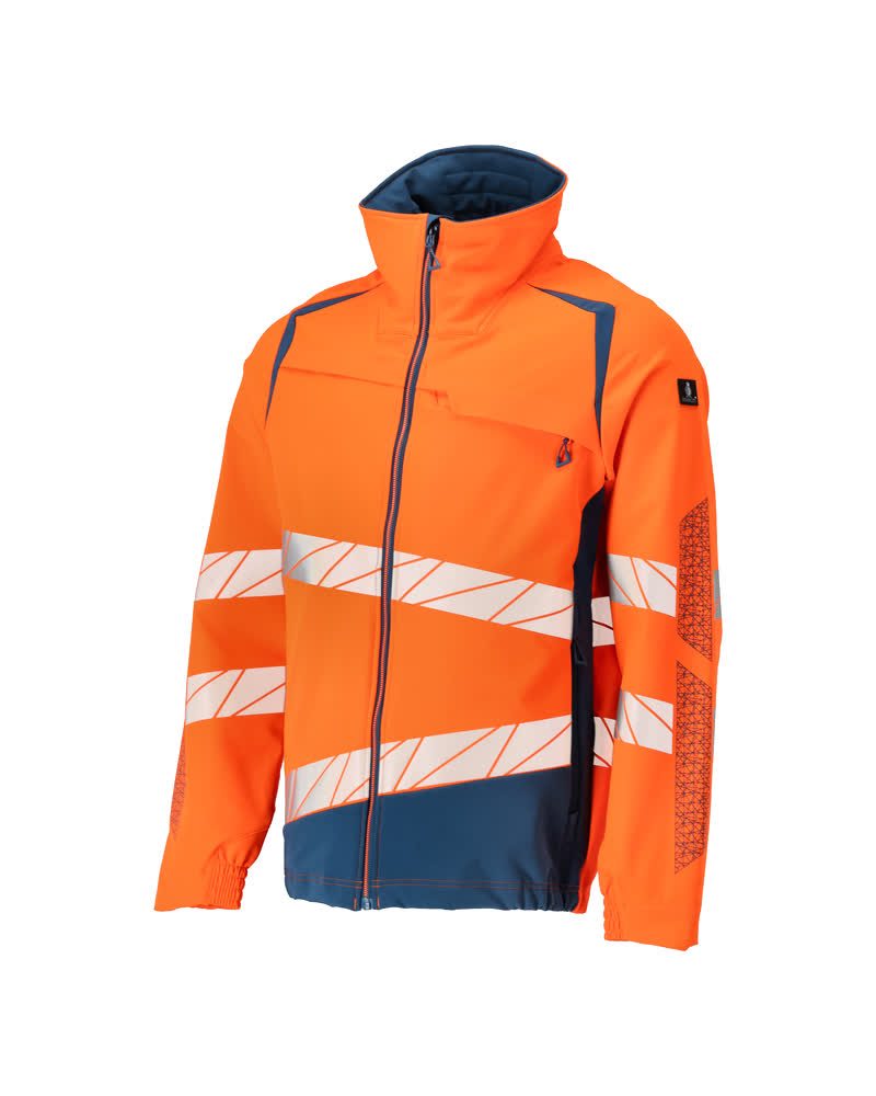 Mascot 19009 Warnschutz Stretch-Bundjacke – orange/dunkelpetroleum