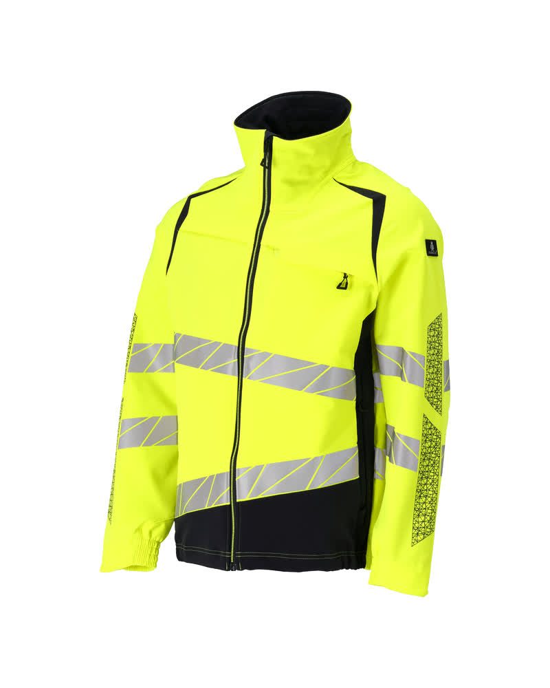 Mascot 19009 Warnschutz Stretch-Bundjacke – gelb/schwarzblau