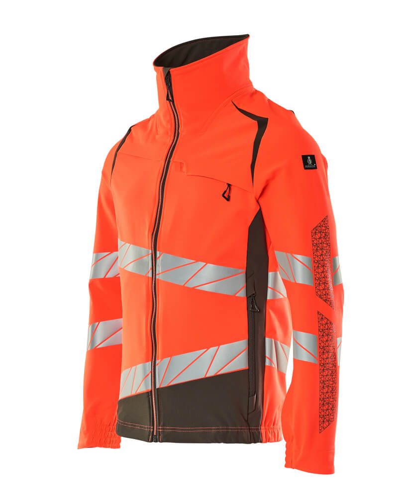 Mascot 19009 Warnschutz Stretch-Bundjacke – rot/dunkelanthrazit