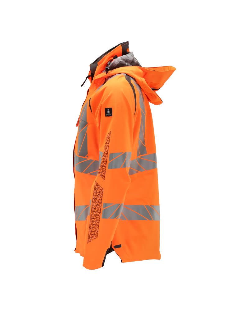Mascot Damen Accelerate Safe Warnschutz Regenjacke – orange/dunkelanthrazit