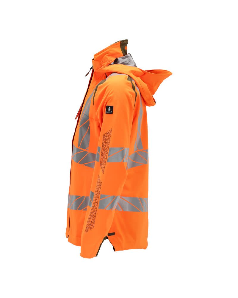 Mascot Damen Accelerate Safe Warnschutz Regenjacke – orange/moosgrün