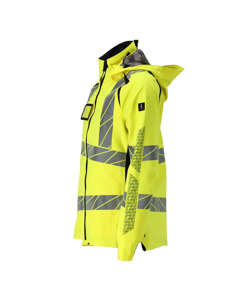 Mascot Damen Accelerate Safe Warnschutz Regenjacke – gelb/schwarzblau
