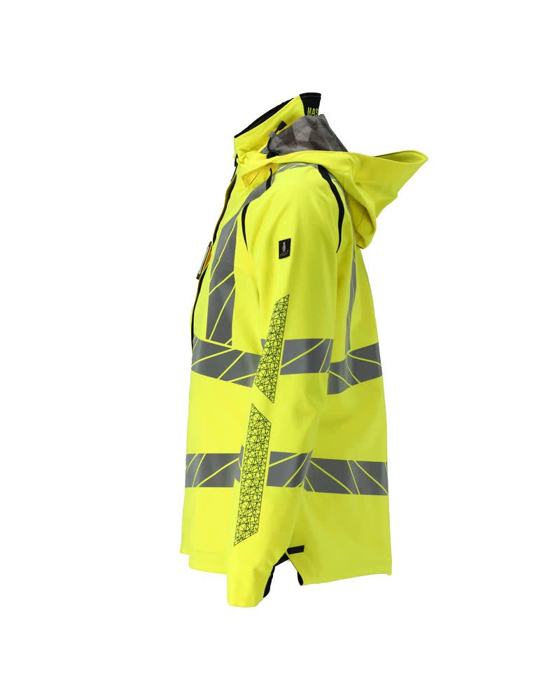 Mascot Damen Accelerate Safe Warnschutz Regenjacke – gelb/schwarzblau