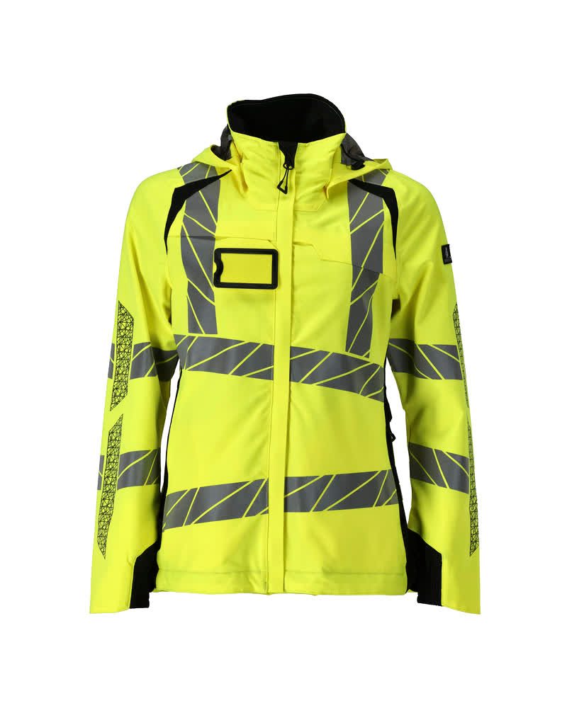 Mascot Damen Accelerate Safe Warnschutz Regenjacke – gelb/schwarz