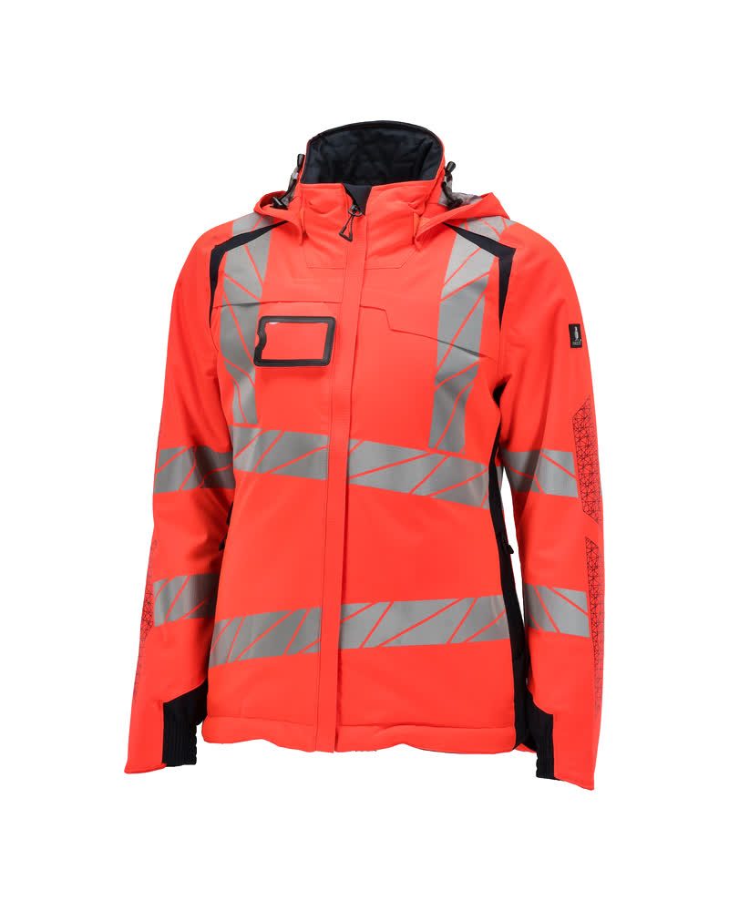 Mascot Damen Accelerate Safe Masco Warnschutz Winterjacke – rot/schwarzblau