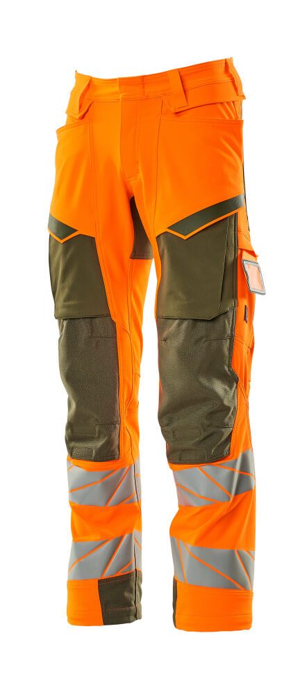 Mascot Kl.2 Accelerate Safe Warn Stretchbundhose 19079-511 – orange/moosgrün
