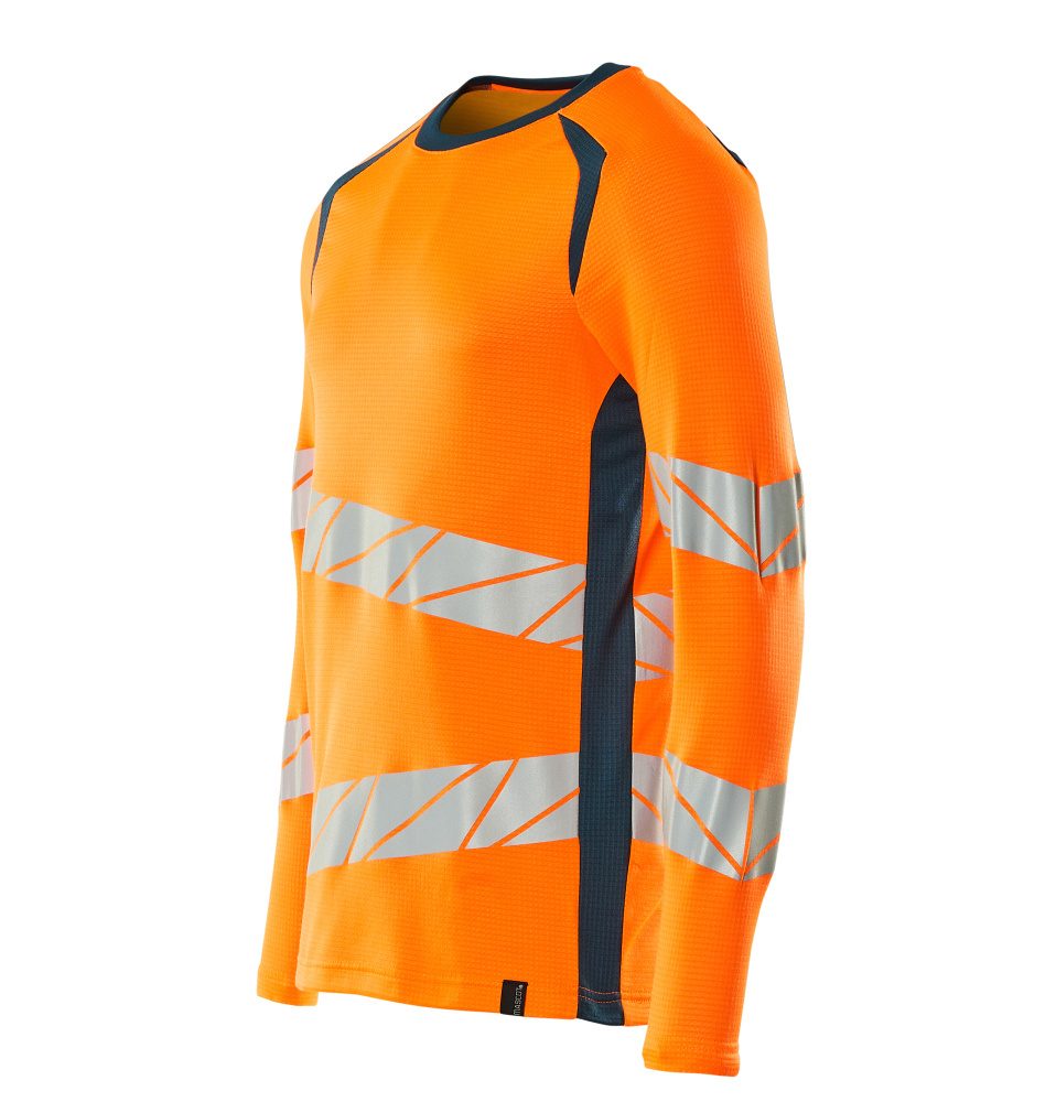 Mascot Accelerate Safe Warnschutz Langarmshirt – orange/dunkelpetroleum