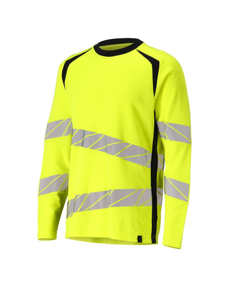Mascot Accelerate Safe Warnschutz Langarmshirt – gelb/schwarzblau
