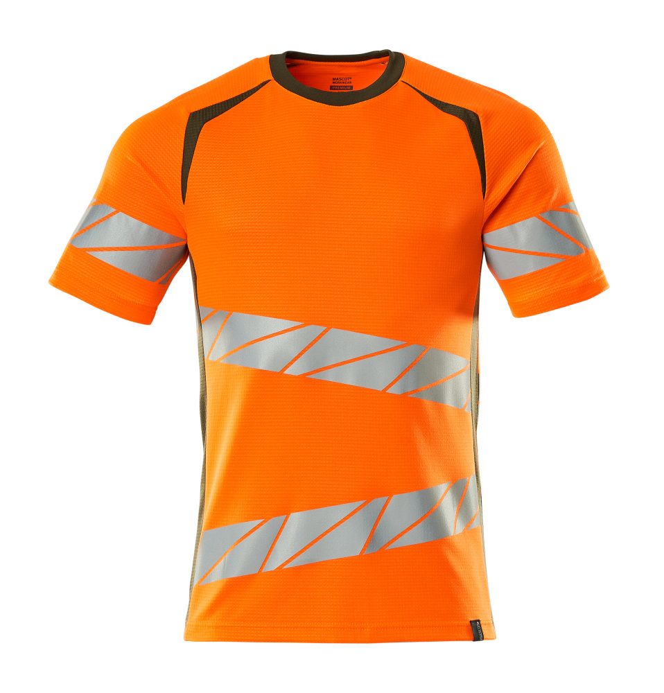 Mascot Accelerate Safe Warnschutz T-Shirt 19082-771 – orange/moosgrün