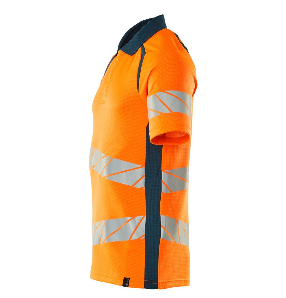 Mascot Accelerate Safe Warnschutz Polo-Shirt – orange/dunkelpetroleum