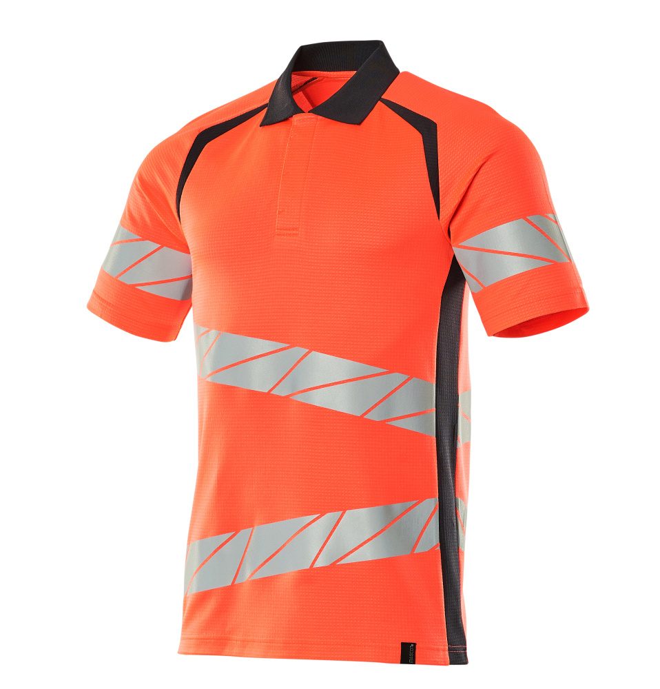 Mascot Accelerate Safe Warnschutz Polo-Shirt – rot/schwarzblau